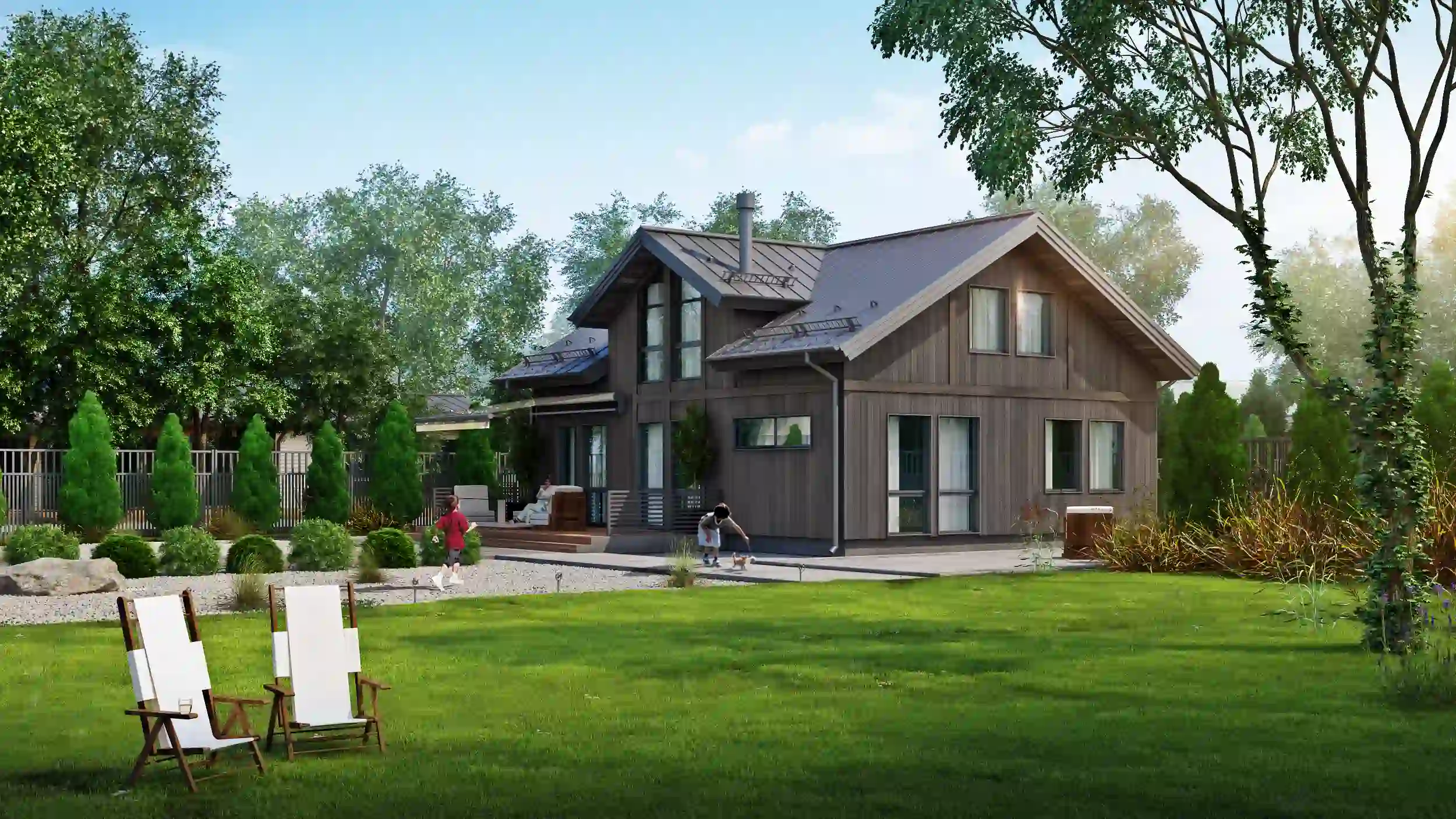THE CONCEPT OF A COTTAGE VILLAGE, MOSCOW REGION 2021